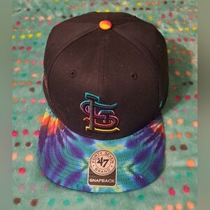 47 Brand Tie Dye  Cardinals snapback hat.  One size